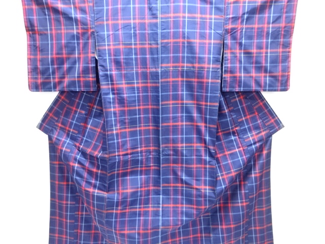 JAPANESE KIMONO / YONEZAWA TSUMUGI / ENSEMBLE / WOVEN GRID